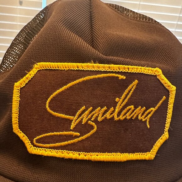 Vintage NEW Suniland Furniture Houston Truckers Hat Cap Brown Unworn Small - Picture 4 of 16